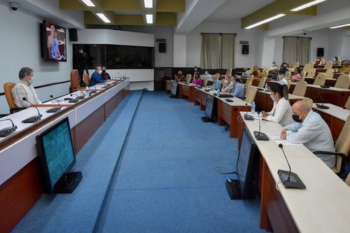 Reunión de Trabajo del Instituto Cubano de Radio y Televisión (ICRT).  -  Febrero 16, 2021  - Foto: Estudios Revolución