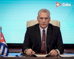 Intervención de Miguel M. Díaz-Canel Bermúdez, Presidente de la República de Cuba, en la Videoconferencia del Consejo Supremo Económico Euroasiático, el 21 de mayo de 2021, “Año 63 de la Revolución”.
