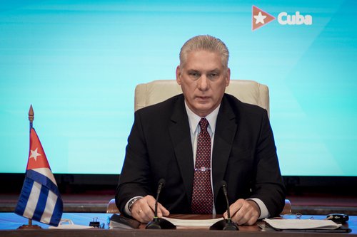 Intervención de Miguel M. Díaz-Canel Bermúdez, Presidente de la República de Cuba, en la Videoconferencia del Consejo Supremo Económico Euroasiático, el 21 de mayo de 2021, “Año 63 de la Revolución”.