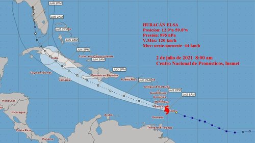 Nota No. 1 Huracán ELSA - 02072021