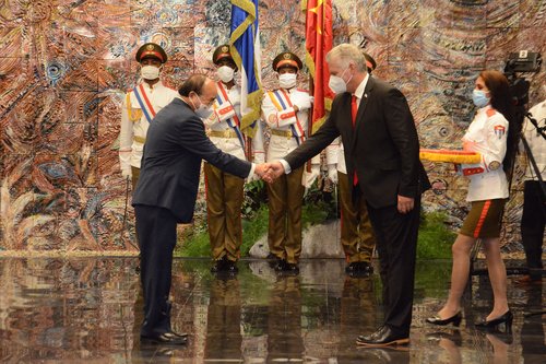 Recibe Díaz-Canel a su homólogo de la República Socialista de Vietnam