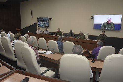Chequeos —uno en la mañana y otro en la tarde— que analizaron los impactos y medidas a seguir tras el paso del huracán Ian por territorio nacional. Foto: Estudios Revolución