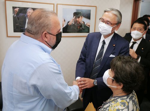 El miembro del Buró Político y primer ministro de la República de Cuba, Manuel Marrero Cruz, encabezó la delegación cubana que participó en el funeral de Estado del ex primer ministro japonés, Abe Shinzo.