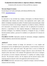 Evaluación de la innovación en empresas cubanas y bolivianas