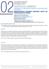 Gestión del gobierno orientado a la innovación: contexto y caracterización del modelo