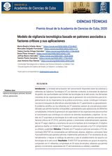 Modelo de vigilancia tecnológica basado en patrones asociados a  factores críticos y sus aplicaciones