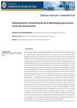 Sistematización y Diversificación de la Metodología para la Generación de Conocimientos