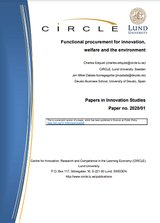 Functional procurement for innovation,  welfare and the environment