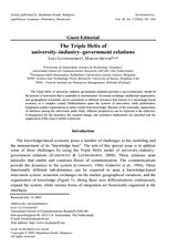 The Triple Helix of university-industry-government relation