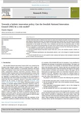 Towards a holistic innovation policy: Can the Swedish National Innovation Council (NIC) be a role model?
