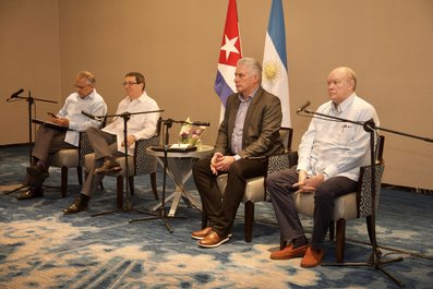 Encuentro Díaz-Canel con empresarios argentinos