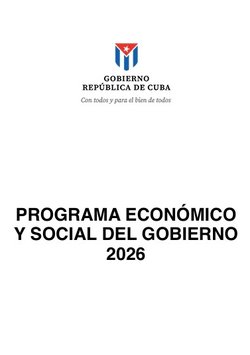 Programa Económico y Social del Gobierno 2026