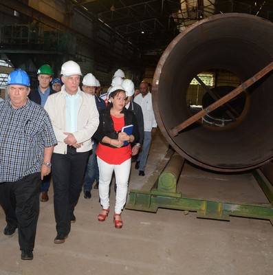 Encuentro con dirigentes sindicales y recorrido por Empresa Metal-Mecánica VARONA