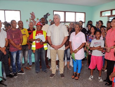 Recorrido por zonas afectadas por el tornado en los municipios Guanabacoa y Regla