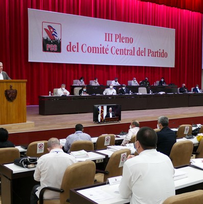 Jornada de clausura del III Pleno del Comité Central del PCC