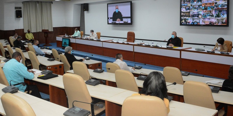 Reunión de Trabajo del Ministerio del Trabajo y Seguridad Social (MTSS), en el Palacio de la Revolución.   5 de marzo 2021   -   Fotos: Estudios Revolución