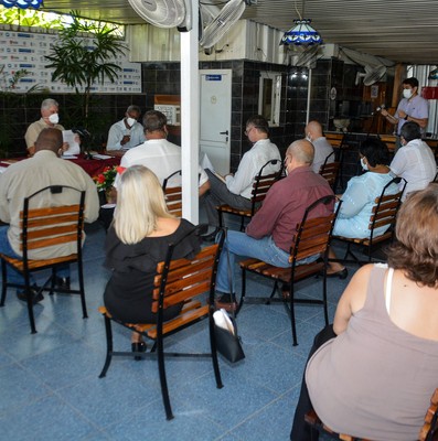 Encuentro del Presidente y Primer Secretario del partido Comunista de Cuba Miguel Díaz-Canel, con especialistas y estudiantes de ciencias económicas en la sede de la ANEC.
