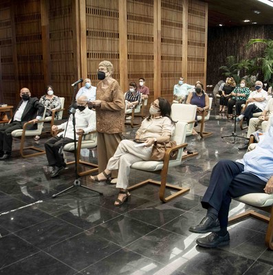 Diálogo del Presidente de la República Miguel Díaz-Canel con miembros del Consejo de Iglesias de Cuba y líderes ecuménicos del país. Foto: Estudios Revolución