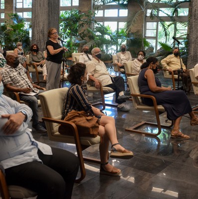 Diálogo del Presidente de la República Miguel Díaz-Canel con miembros del Consejo de Iglesias de Cuba y líderes ecuménicos del país. Foto: Estudios Revolución