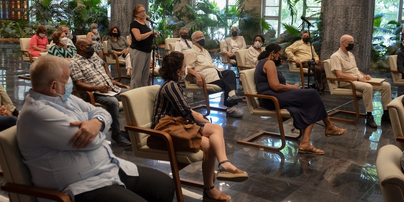 Diálogo del Presidente de la República Miguel Díaz-Canel con miembros del Consejo de Iglesias de Cuba y líderes ecuménicos del país. Foto: Estudios Revolución