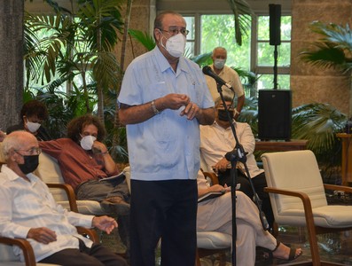 Diálogo del Presidente de la República Miguel Díaz-Canel con miembros del Consejo de Iglesias de Cuba y líderes ecuménicos del país. Foto: Estudios Revolución