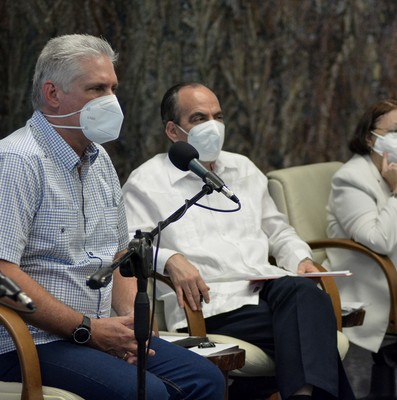 Diálogo del Presidente de la República Miguel Díaz-Canel con miembros del Consejo de Iglesias de Cuba y líderes ecuménicos del país. Foto: Estudios Revolución