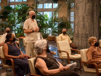 Diálogo del Presidente de la República Miguel Díaz-Canel con miembros del Consejo de Iglesias de Cuba y líderes ecuménicos del país. Foto: Estudios Revolución