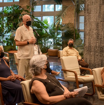 Diálogo del Presidente de la República Miguel Díaz-Canel con miembros del Consejo de Iglesias de Cuba y líderes ecuménicos del país. Foto: Estudios Revolución