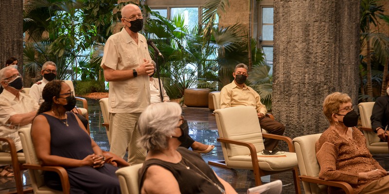 Diálogo del Presidente de la República Miguel Díaz-Canel con miembros del Consejo de Iglesias de Cuba y líderes ecuménicos del país. Foto: Estudios Revolución