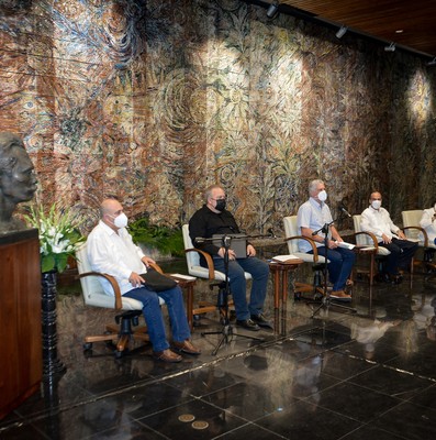 Diálogo del Presidente de la República Miguel Díaz-Canel con miembros del Consejo de Iglesias de Cuba y líderes ecuménicos del país. Foto: Estudios Revolución