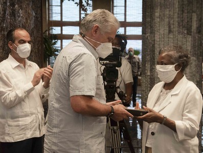Diálogo del Presidente de la República Miguel Díaz-Canel con miembros del Consejo de Iglesias de Cuba y líderes ecuménicos del país. Foto: Estudios Revolución