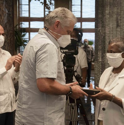 Diálogo del Presidente de la República Miguel Díaz-Canel con miembros del Consejo de Iglesias de Cuba y líderes ecuménicos del país. Foto: Estudios Revolución