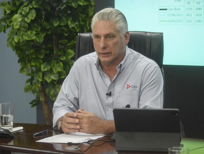 Comparecencia en Televisión Nacional del Presidente Díaz-Canel sobre situacion electroenergética.