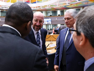 Díaz-Canel en Bruselas para participar en la III Cumbre CELAC-UE