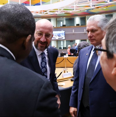 Díaz-Canel en Bruselas para participar en la III Cumbre CELAC-UE