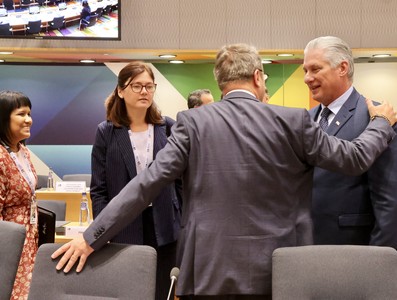 Díaz-Canel en Bruselas para participar en la III Cumbre CELAC-UE