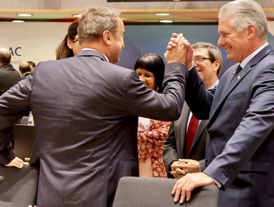 Díaz-Canel en Bruselas para participar en la III Cumbre CELAC-UE