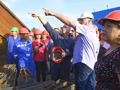 Visita a Santa Cruz del Norte, Mayabeque