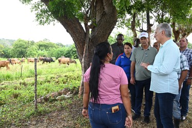 Visita del Presidente a entidades productivas en los municipios de Cotorro y Habana del Este 1