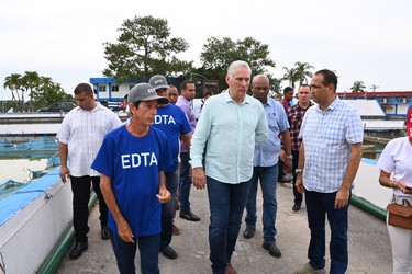 Visita del Presidente a entidades productivas en los municipios de Cotorro y Habana del Este 9