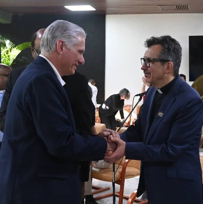 “Cuenten esta realidad”, pidió Díaz-Canel a representantes de organizaciones ecuménicas internacionales