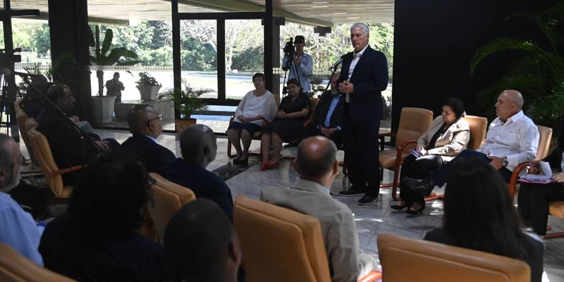 “Cuenten esta realidad”, pidió Díaz-Canel a representantes de organizaciones ecuménicas internacionales