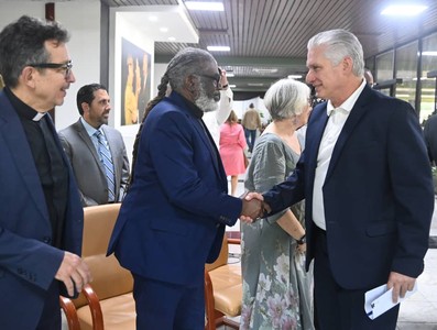 “Cuenten esta realidad”, pidió Díaz-Canel a representantes de organizaciones ecuménicas internacionales