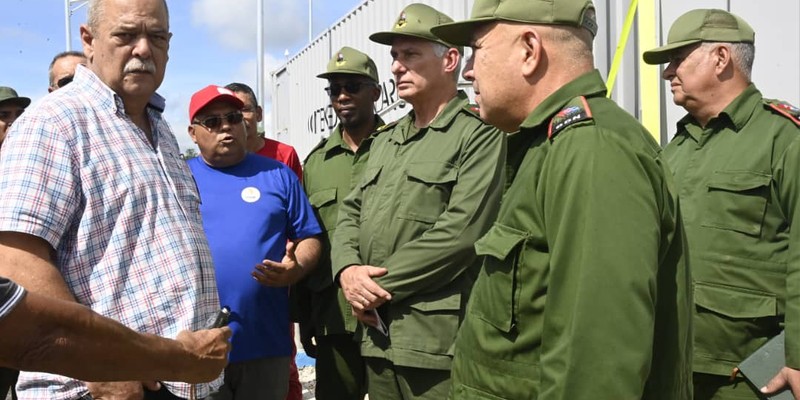 Díaz-Canel desde la tierra que se recupera del huracán