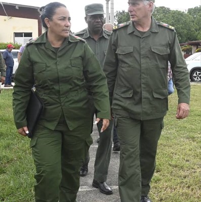 Díaz-Canel desde la tierra que se recupera del huracán