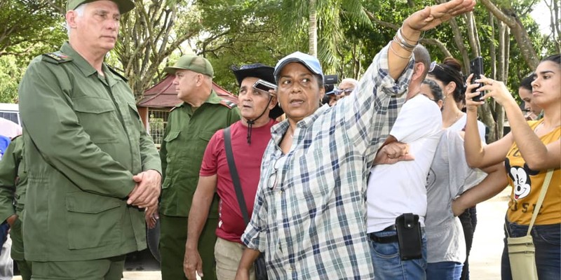 Díaz-Canel desde la tierra que se recupera del huracán