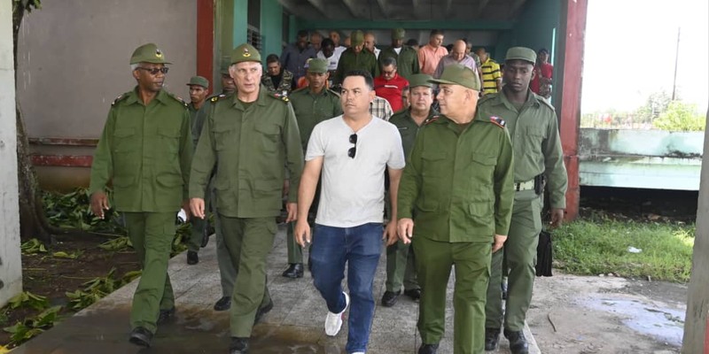 Díaz-Canel desde la tierra que se recupera del huracán