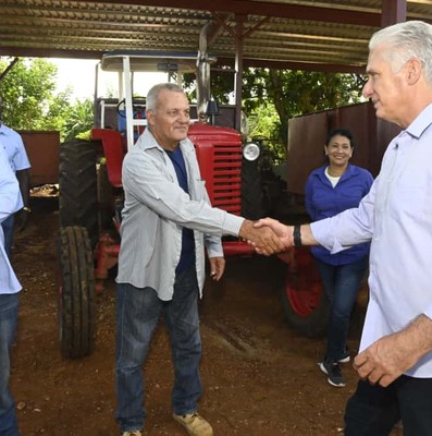 Constata Díaz-Canel recuperación de producciones agropecuarias en Artemisa