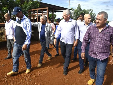 Constata Díaz-Canel recuperación de producciones agropecuarias en Artemisa