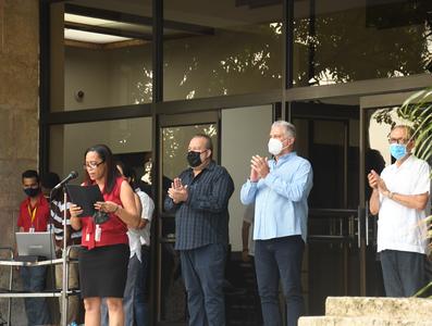 Conmemoración del Aniversario 68 del Asalto a los cuarteles Moncada y Carlos Manuel de Céspedes en el Palacio de la Revolución